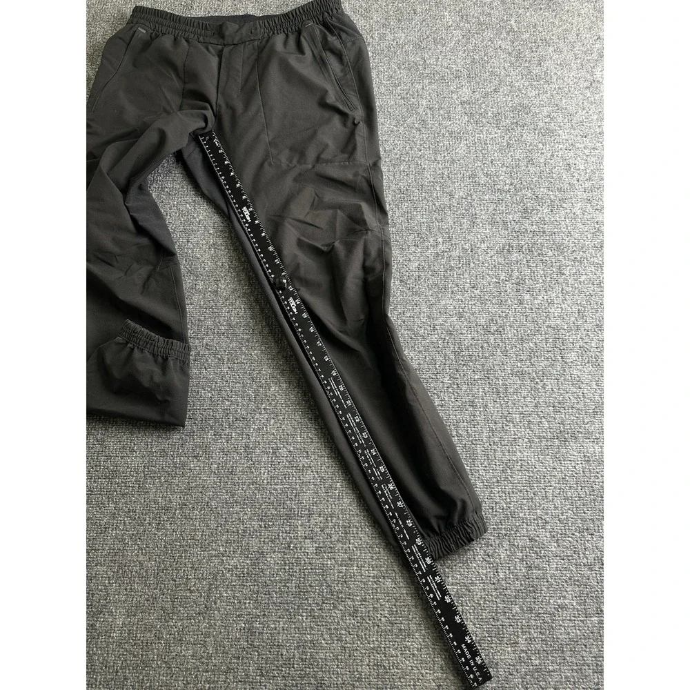 Womens Lululemon Black Stretch Jogger Pants Zip Pockets, Size L